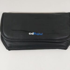 VTG Cd Projects Slimline Portable Black CD Case - Holds 20 discs + Zipper Pocket